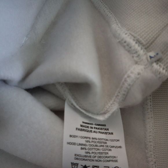Nike CV0552 030 Mens Sz S Phantom White Solo Swoosh Fleece Hoodie Sweatshirt $90 - Picture 5 of 5